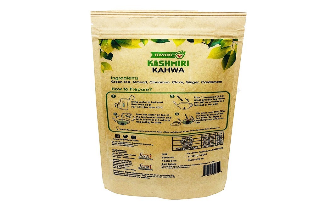 Kayos Kashmiri Kahwa    Pack  50 grams